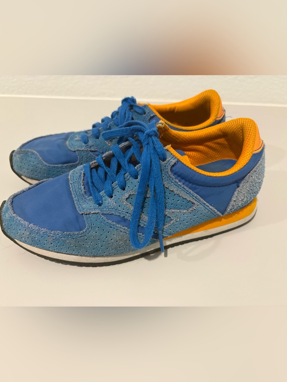 New Balance Blue and Orange Youth Athletic Sneakers